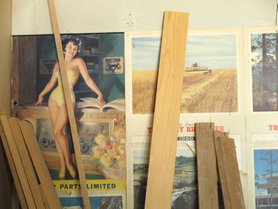 Inside the shed