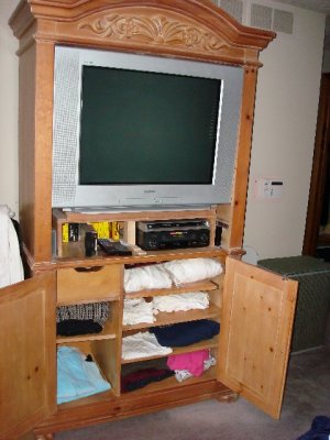 TV and Armoire