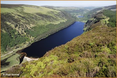  IRELAND - CO.WICKLOW - GLENDALOUGH - VIEW FROM THE SPINK TRAIL 