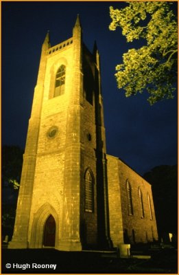 IRELAND - CO.SLIGO - DRUMCLIFFE CHURCH BY NIGHT