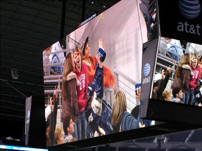 Fans on Video Screen