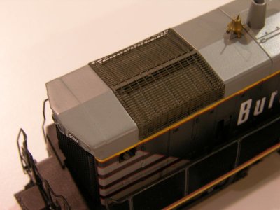 Athearn HO RTR: Upgraded SW1000 with see-thru grilles (top section)
