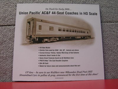 Walthers HO: New UP 44-seat ACF coach