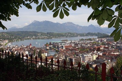 View from Guetsch to Lucerne city