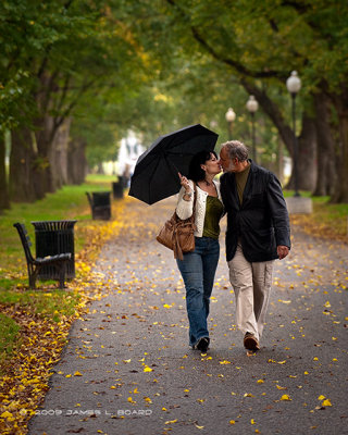 Lovers Walking in the Rain