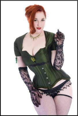 Mina LaFleur: The Green Corset on White ...