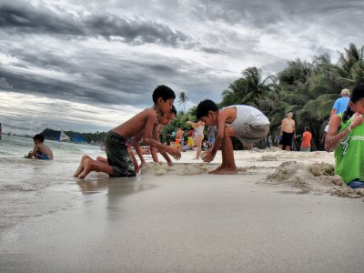 Playing by the Beach