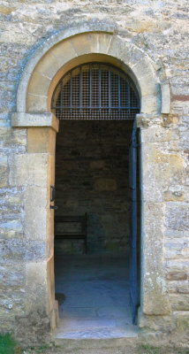 Saxon doorway with 190 deg turn on the arch