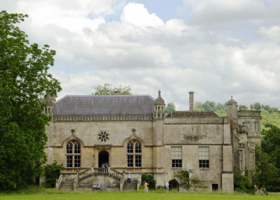the main entrance to the house built over the abbey