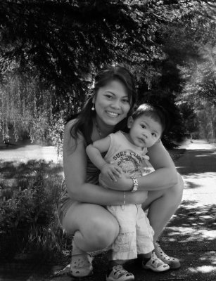 mom and son