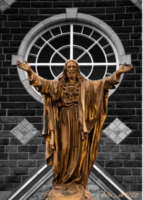 Baie St Paul Eglise Statue.jpg