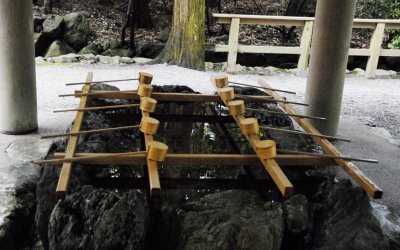 Temizuya - Water Cleansing of hands and mouth at Shinto Ise Jingu 149.jpg