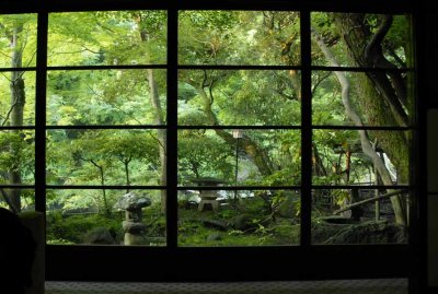 Ryokan view into Japanese Garden and Stream 002.jpg