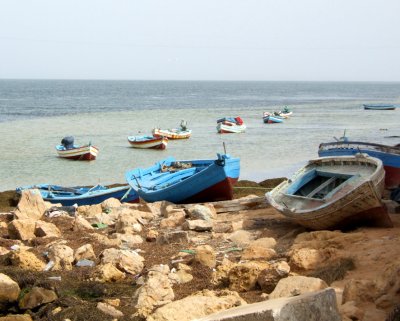 Djerba Ferry Crossing Nearby Fishing Boats.jpg