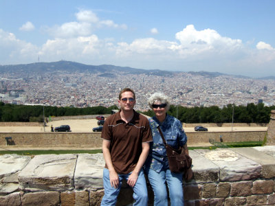 Barcelona - Montjuic Castle with Anthony and Grandma.jpg