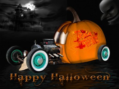Halloween Pumpkin Car