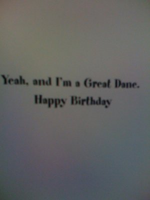 Birthday card saying