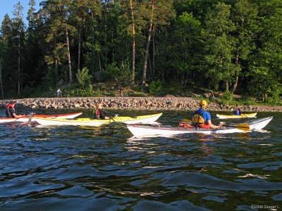 Initial evening paddle on Edsviken, Tuesday 3/6