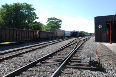 Track work next to engine house
