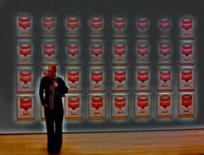 lady on warhol's campbell soup2
