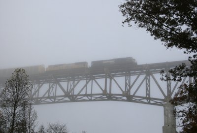 NS 276 in the fog at New River