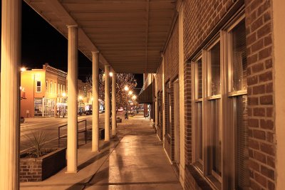 Downtown Lawrenceburg at Night
