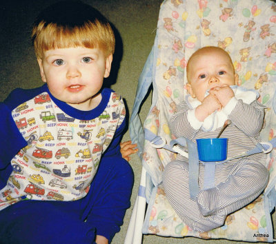 Matthew with his baby brother Daniel