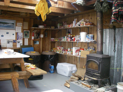 Inside cook shack