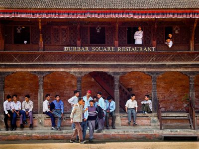 School Boys, Durbar Square, Bhaktapur, Nepal