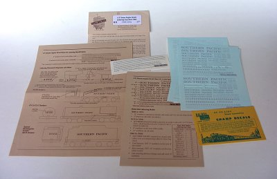 Foothill Model Works SP steam decals