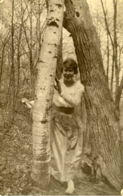 Grandma Eno in the woods