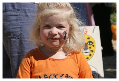 Emily sporting her new face painting