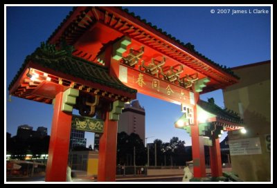 China Town Gate at Night
