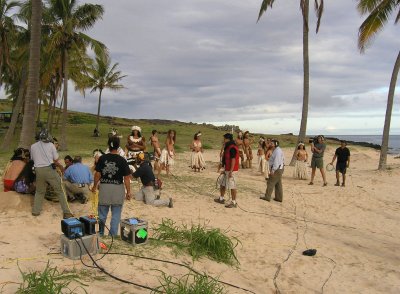 NBC were broadcasting live from Isla de Pascua.....