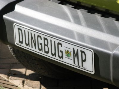 Number plate with an attitude