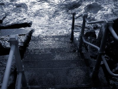 Surf and steps, Sidmouth