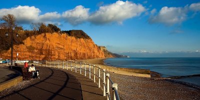 Railings and cliffs, Sidmouth