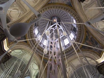 Pantheon with exhibition Leviathan Thot by  Ernesto Neto