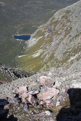 Another view down to Chimney Pond