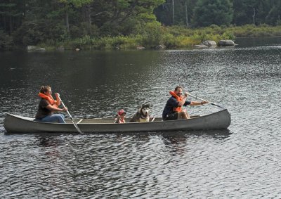 Tasha & family canoeing