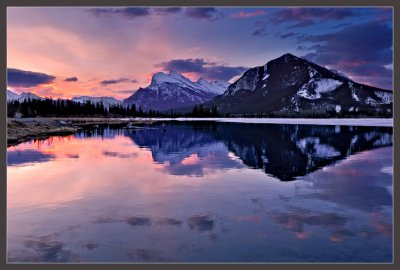 Mount Rundle and Vermillion Lake