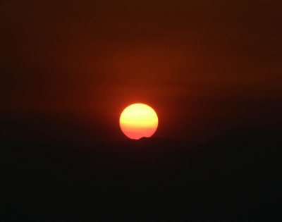 Sun set over Spring Mtn range