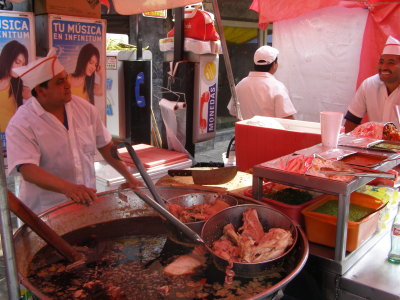 a street vendor on Insurgentes