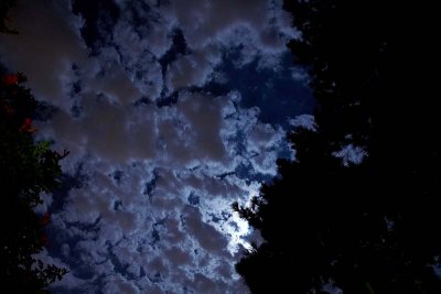 moon with broken clouds