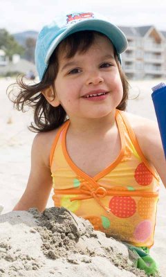 Evie on the beach