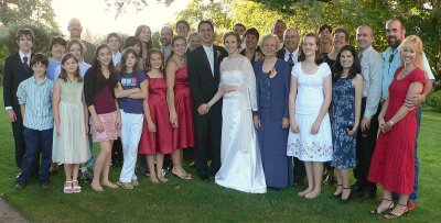 Peterschmidt family at wedding reception