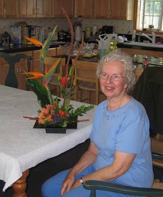 Joanne with Sheryl &  Tim's bouquet
