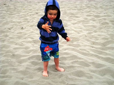 Henry on the beach