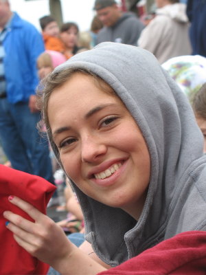 waiting for the parade to start
