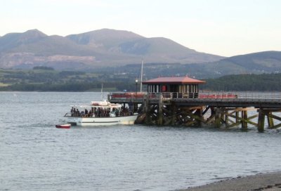 Boat arriving at the pier